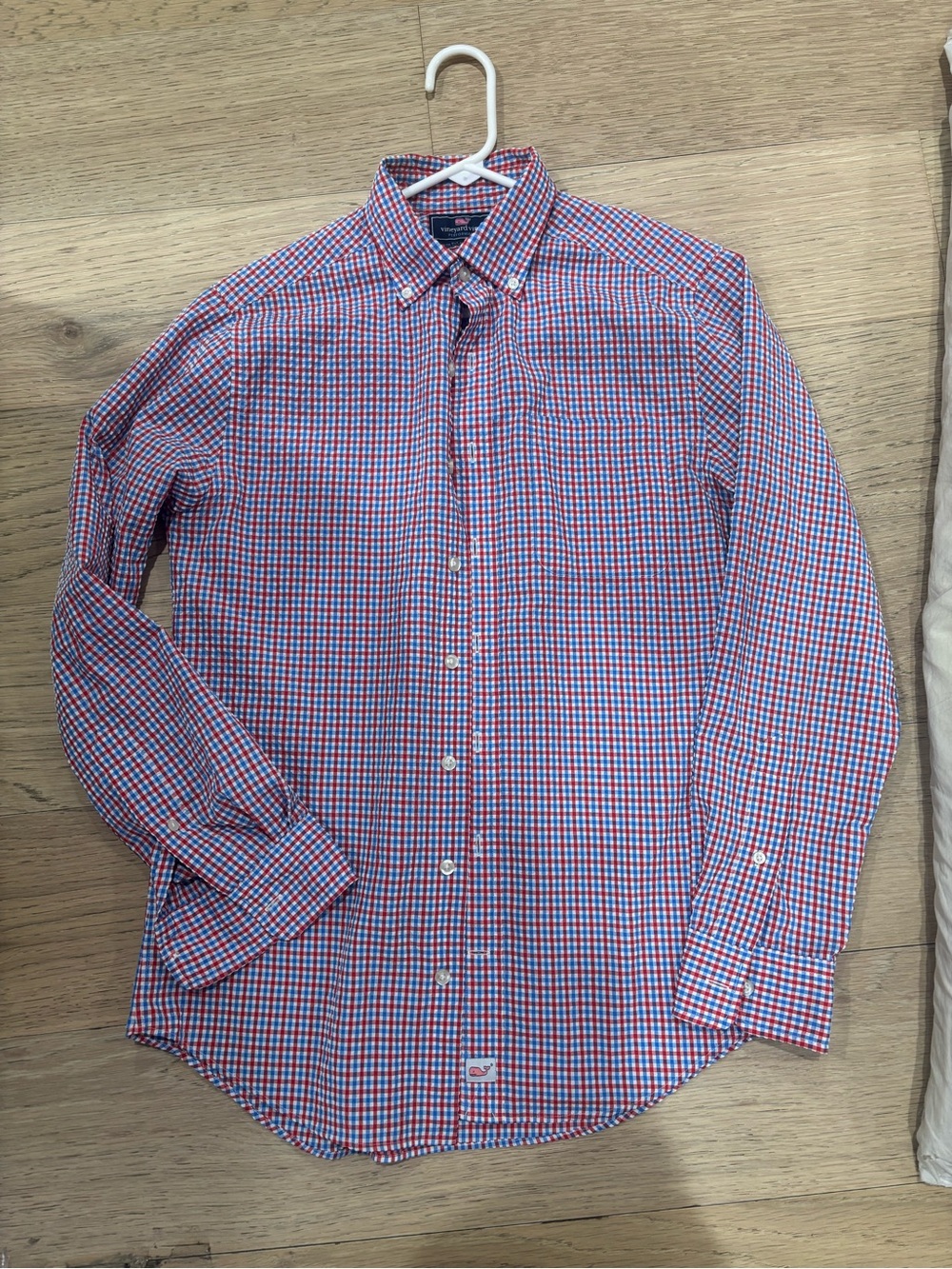 Vineyard Vines Men's Red & Blue Check Button-Down Shirt